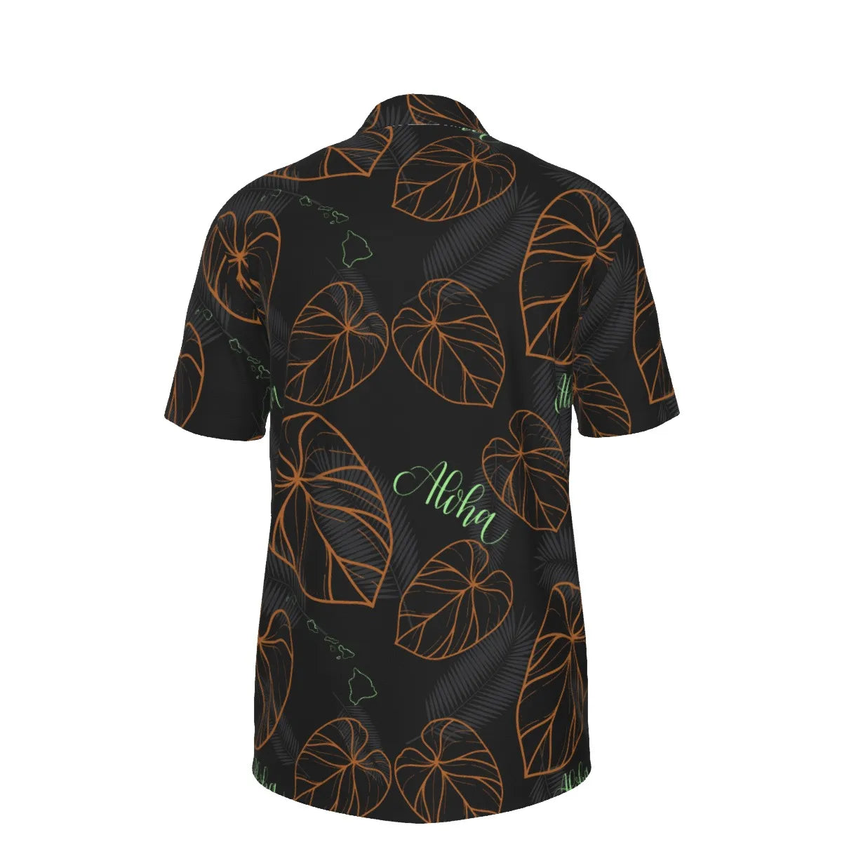 Black Monstera "Aloha" Kane Drifit Polo