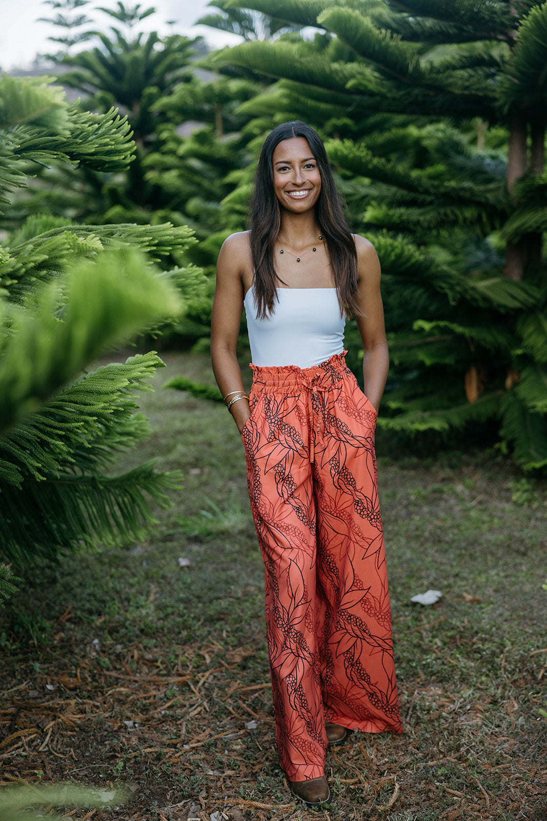 Kehau Pants - He'e Berry & Ti Lei Print
