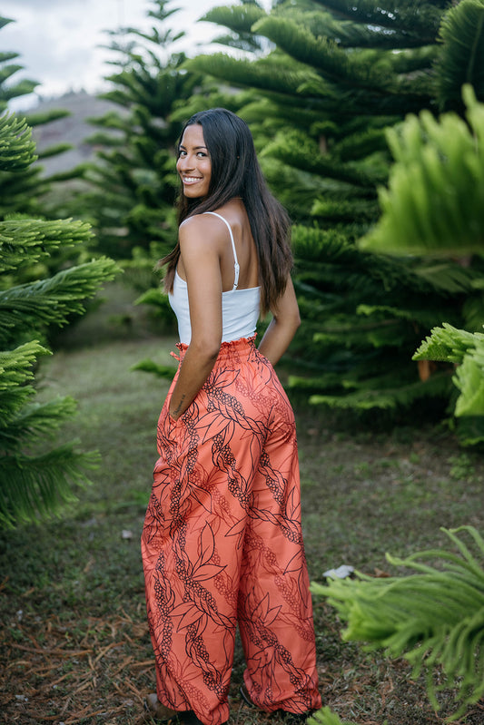 Kehau Pants - He'e Berry & Ti Lei Print